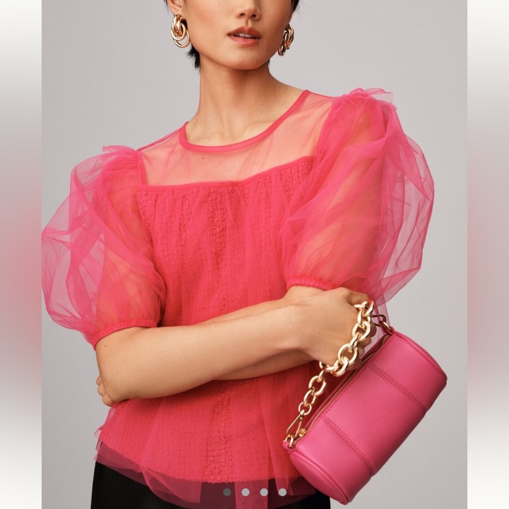 Anthropology, pink puff shirt